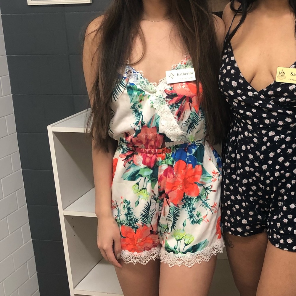 Bebe Tropical Floral Playsuit Romper